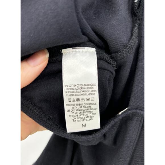 Free People Bodysuit Womens Size Medium Halter V-Neck Black Cotton FP Movement - Picture 4 of 5